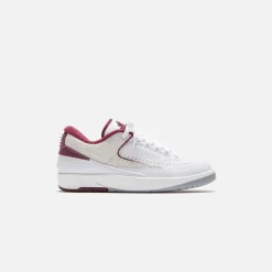 Clearance Jordan Nike Air2 Retro Low -White / Cherrywood