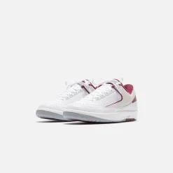 Clearance Jordan Nike Air2 Retro Low -White / Cherrywood