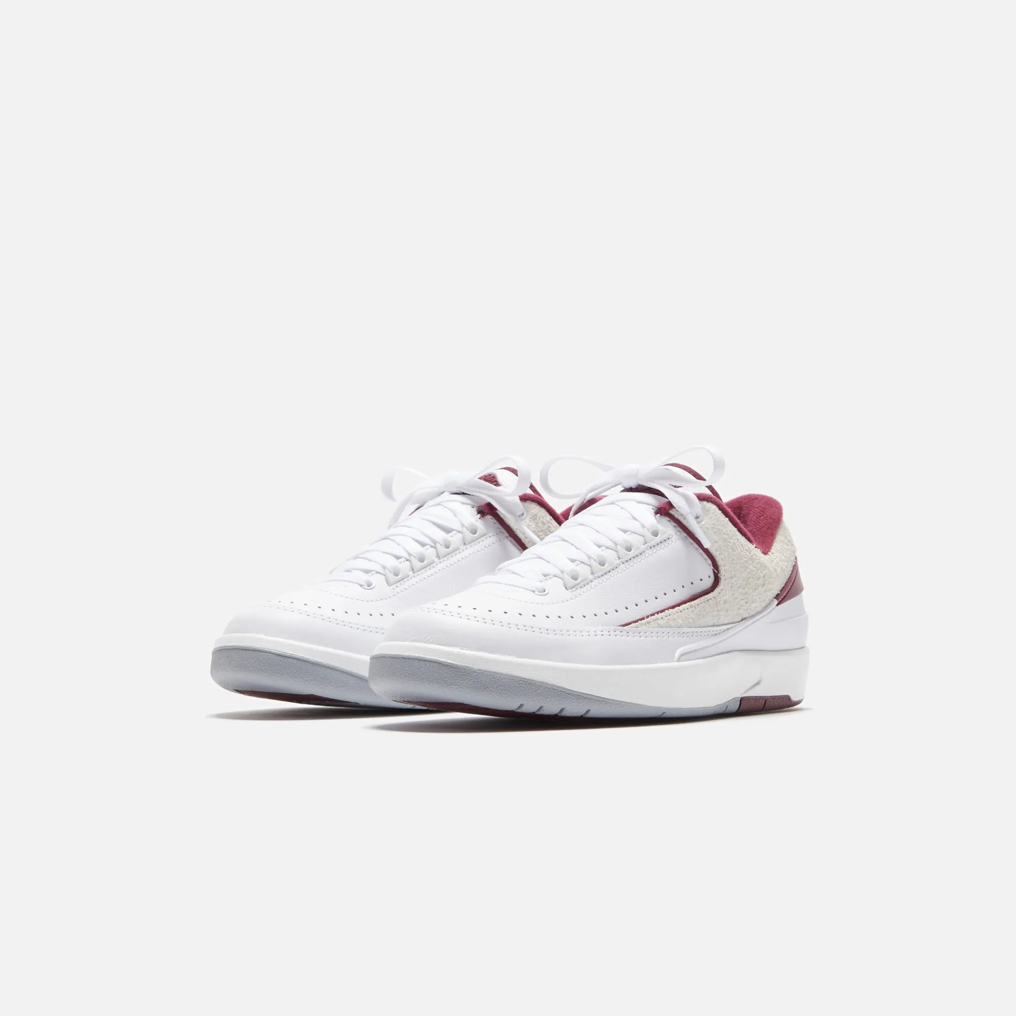 Clearance Jordan Nike Air2 Retro Low -White / Cherrywood