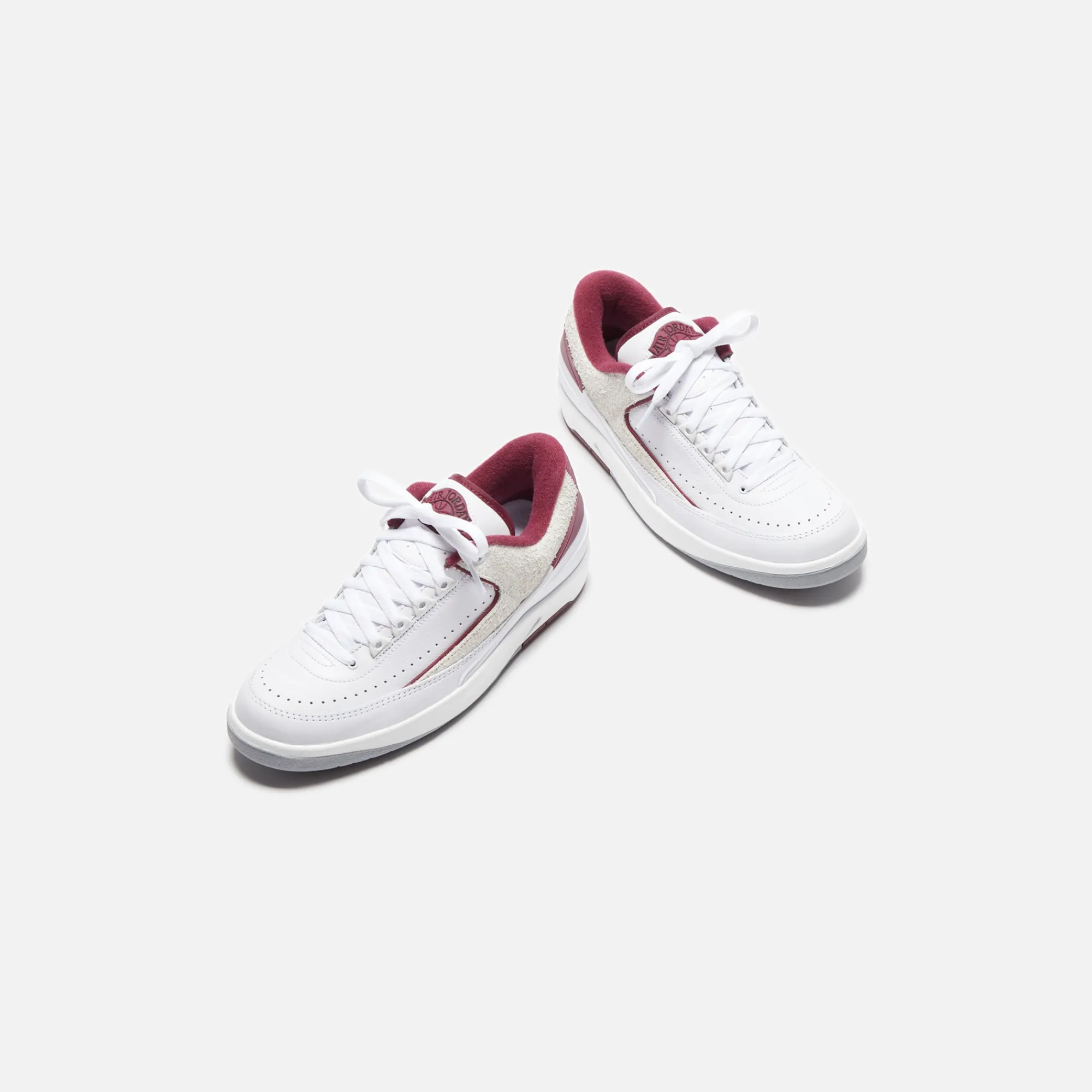 Clearance Jordan Nike Air2 Retro Low -White / Cherrywood