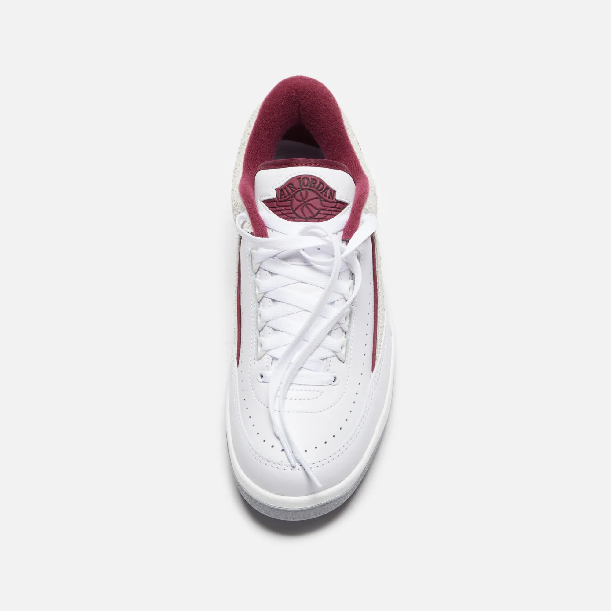 Clearance Jordan Nike Air2 Retro Low -White / Cherrywood