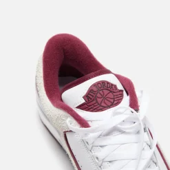 Clearance Jordan Nike Air2 Retro Low -White / Cherrywood