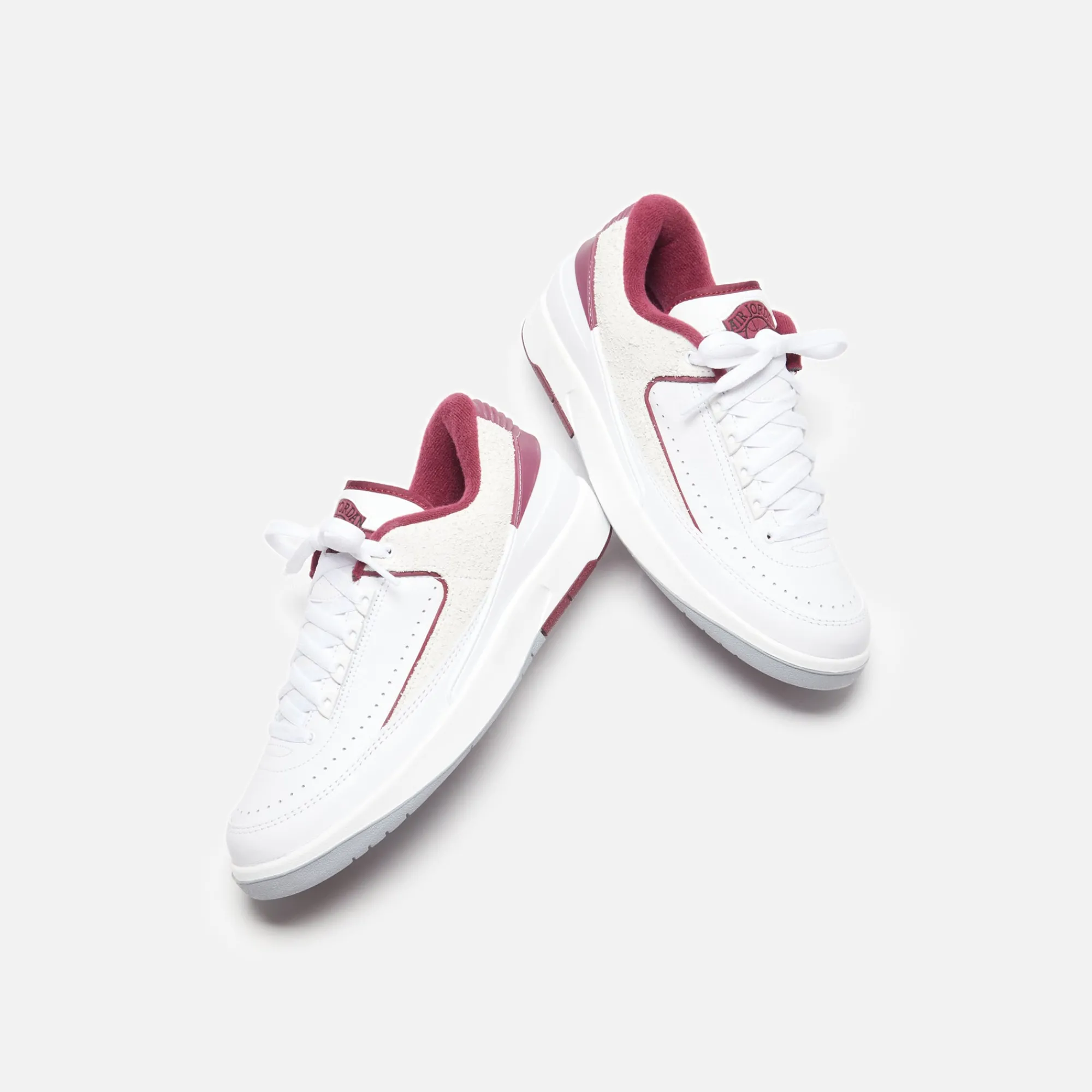 Clearance Jordan Nike Air2 Retro Low -White / Cherrywood