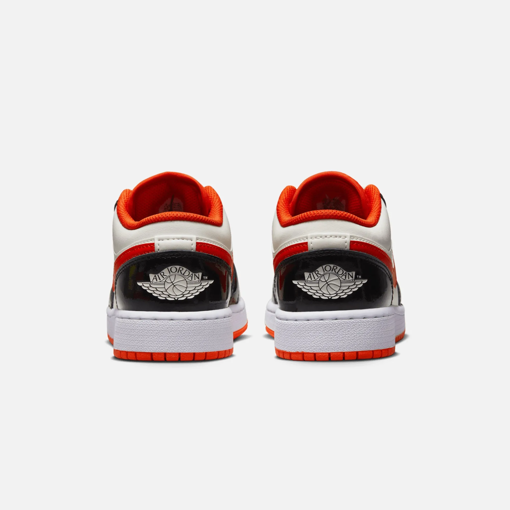 Cheap Jordan Nike Grade School Air1 Low Black / Fire Red / White