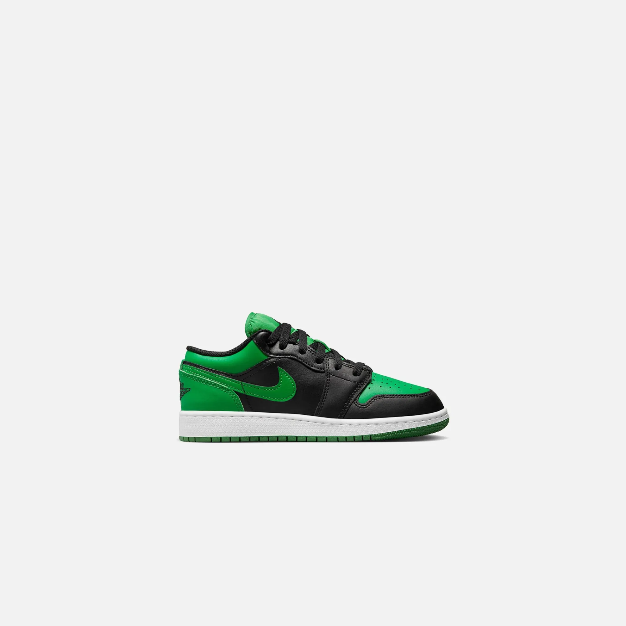 Discount Jordan Nike Grade School Air1 Low Black / Lucky Green / White