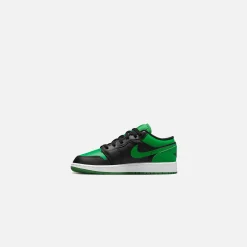 Discount Jordan Nike Grade School Air1 Low Black / Lucky Green / White