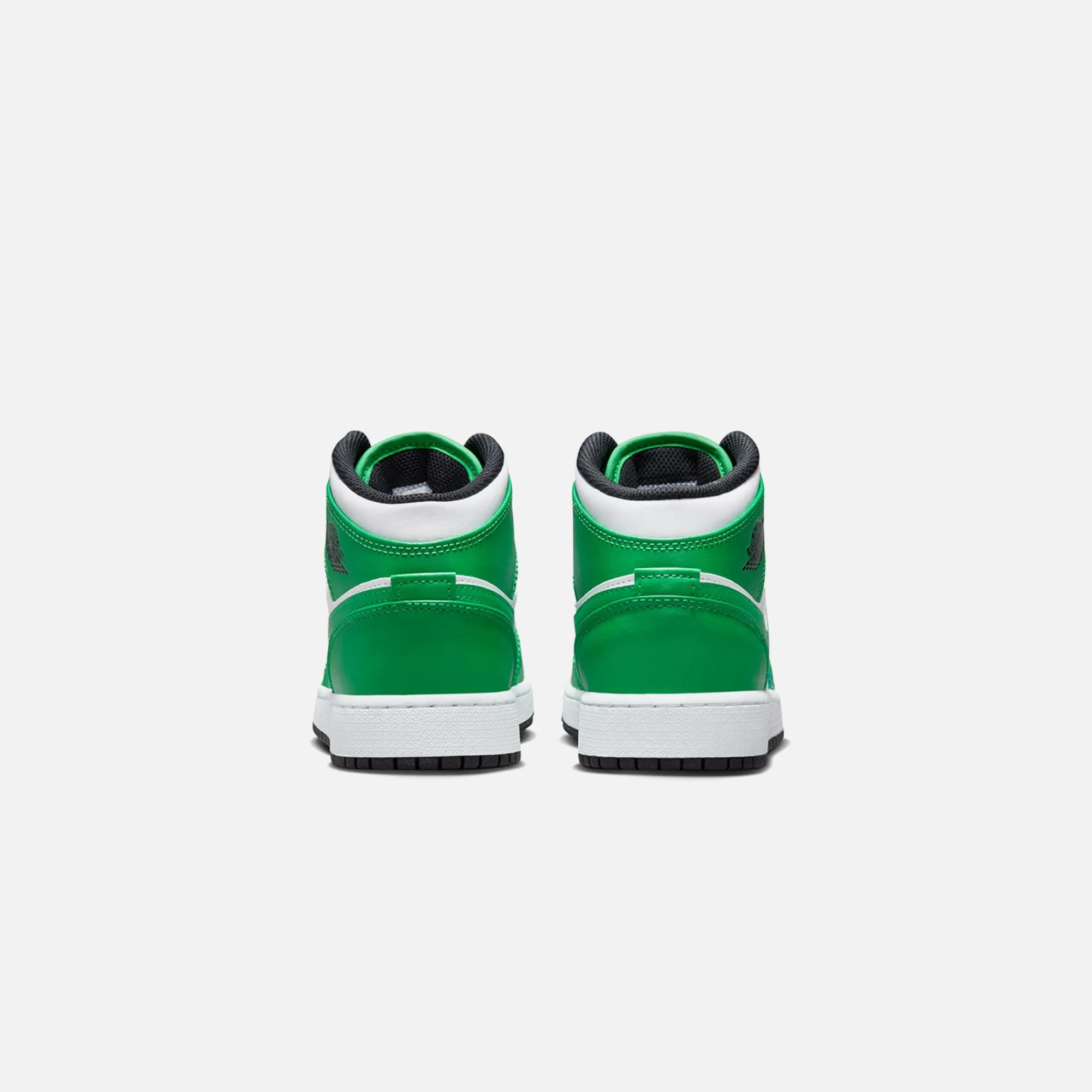 Clearance Jordan Nike Grade School Air1 Mid Lucky Green / Black / White