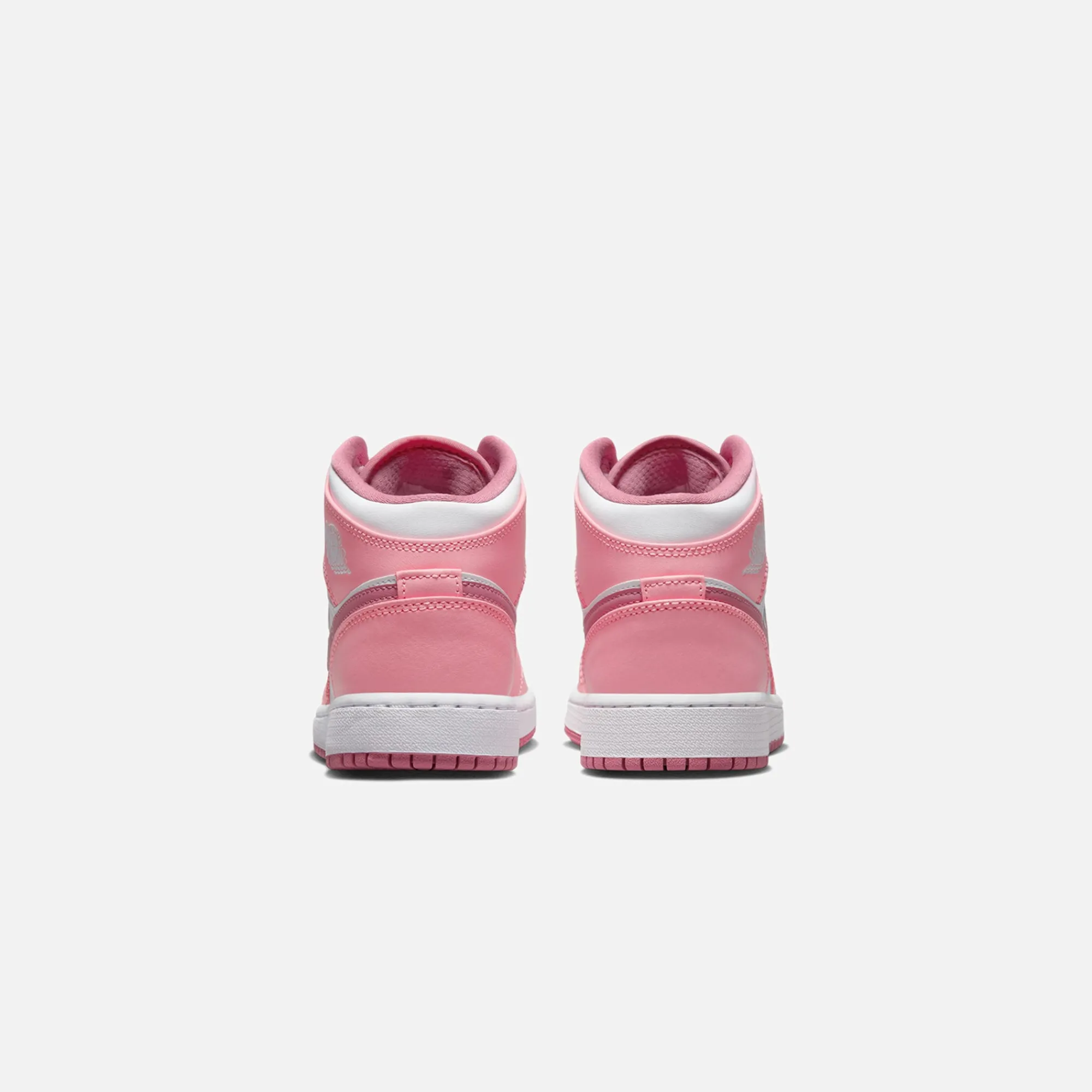 Fashion Jordan Nike Grade School Air1 Mid Coral Chalk / Desert Berry / White