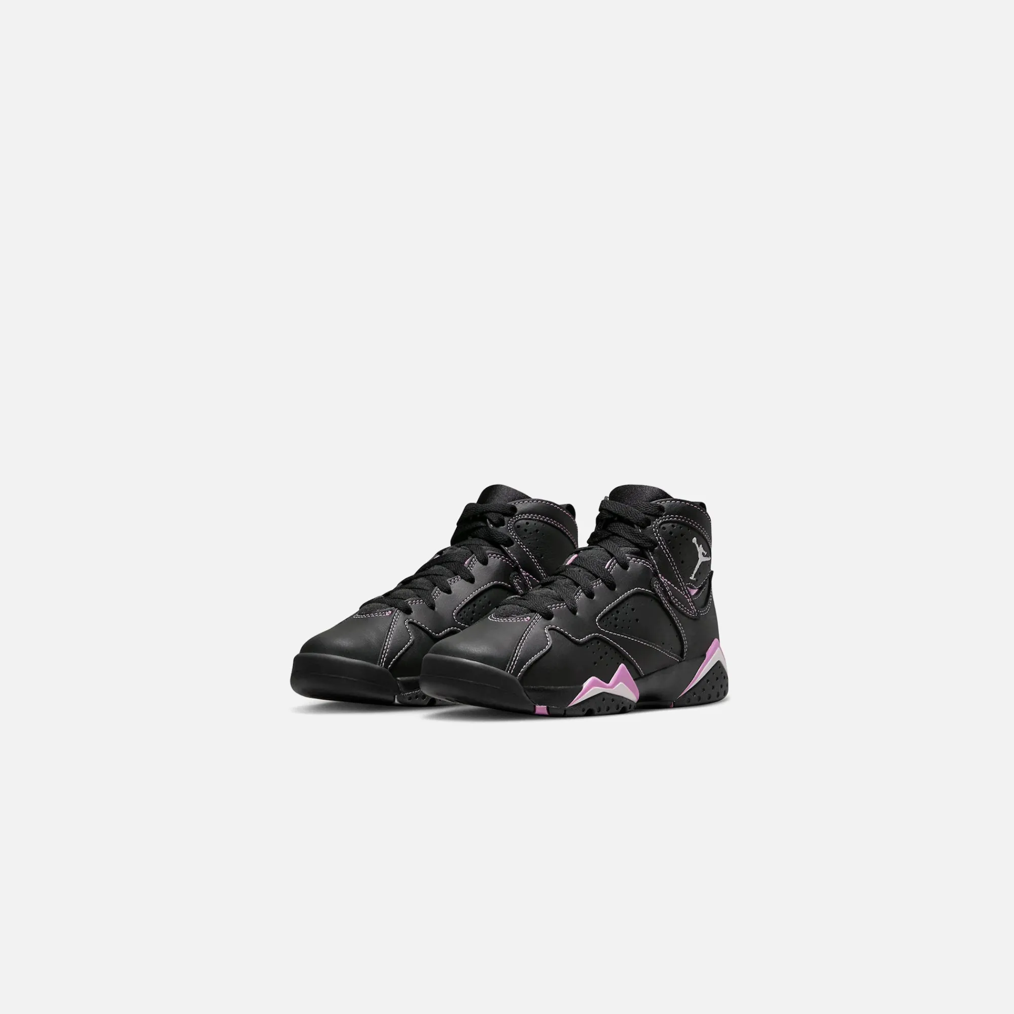 Fashion Jordan Nike Grade School Air7 Retro Black / Purple / Fuschia