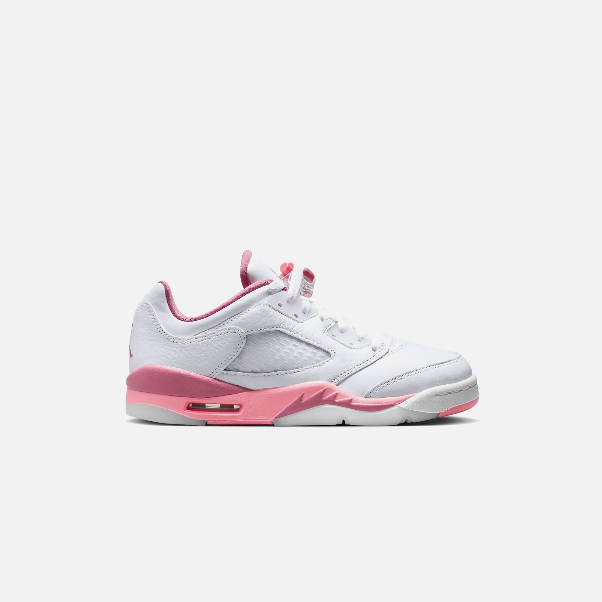 Best Sale Jordan Nike Grade School Air5 Retro Low White / Coral Chalk / Desert Berry / Black