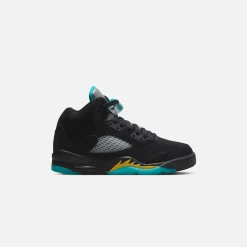 Cheap Jordan Nike Grade School Air5 Retro Black / Aquatone / Taxi