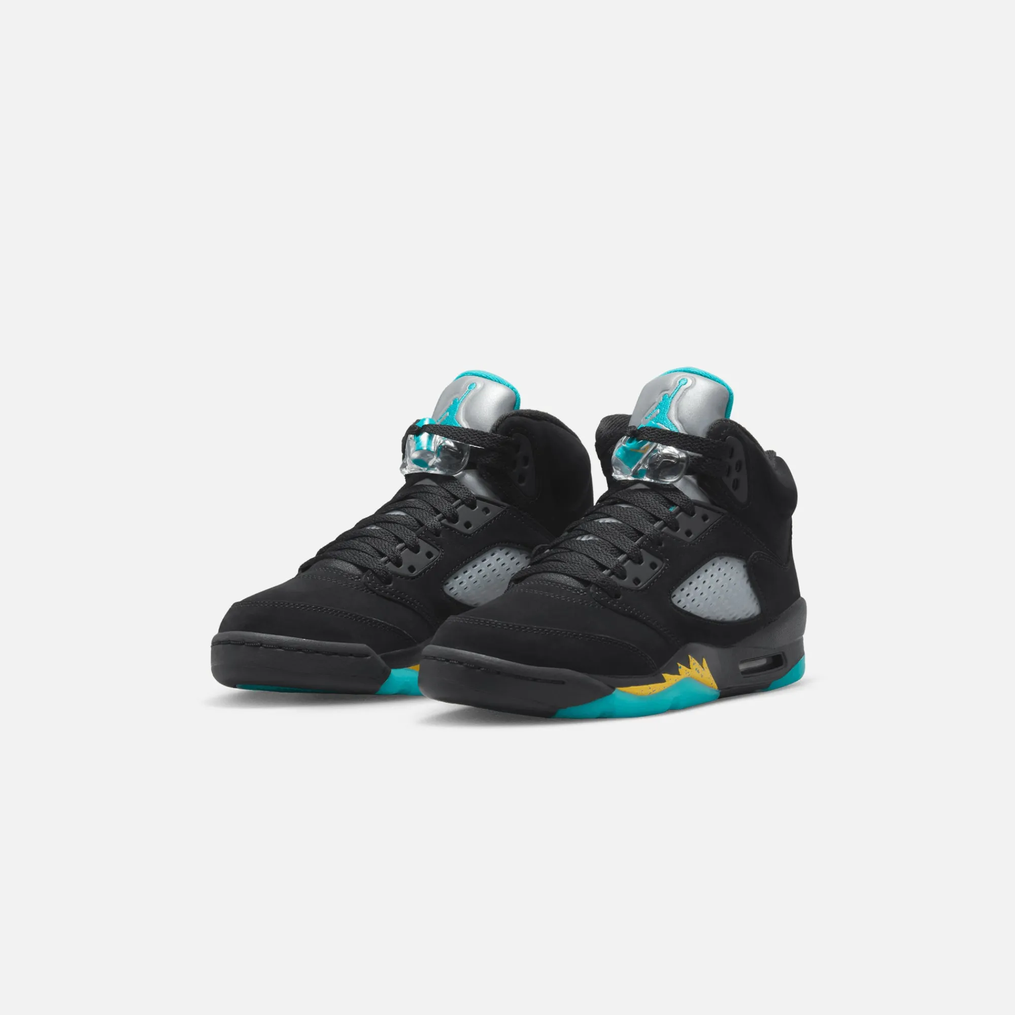 Cheap Jordan Nike Grade School Air5 Retro Black / Aquatone / Taxi