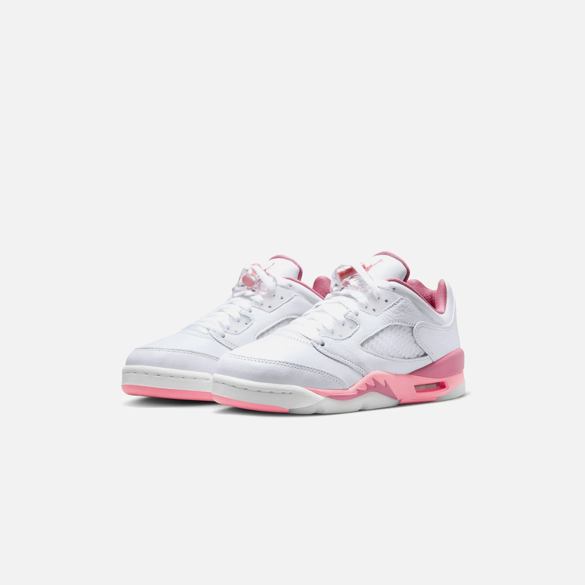 Flash Sale Jordan Nike Grade School Air5 Retro Low White / Coral Chalk / Desert Berry / Black