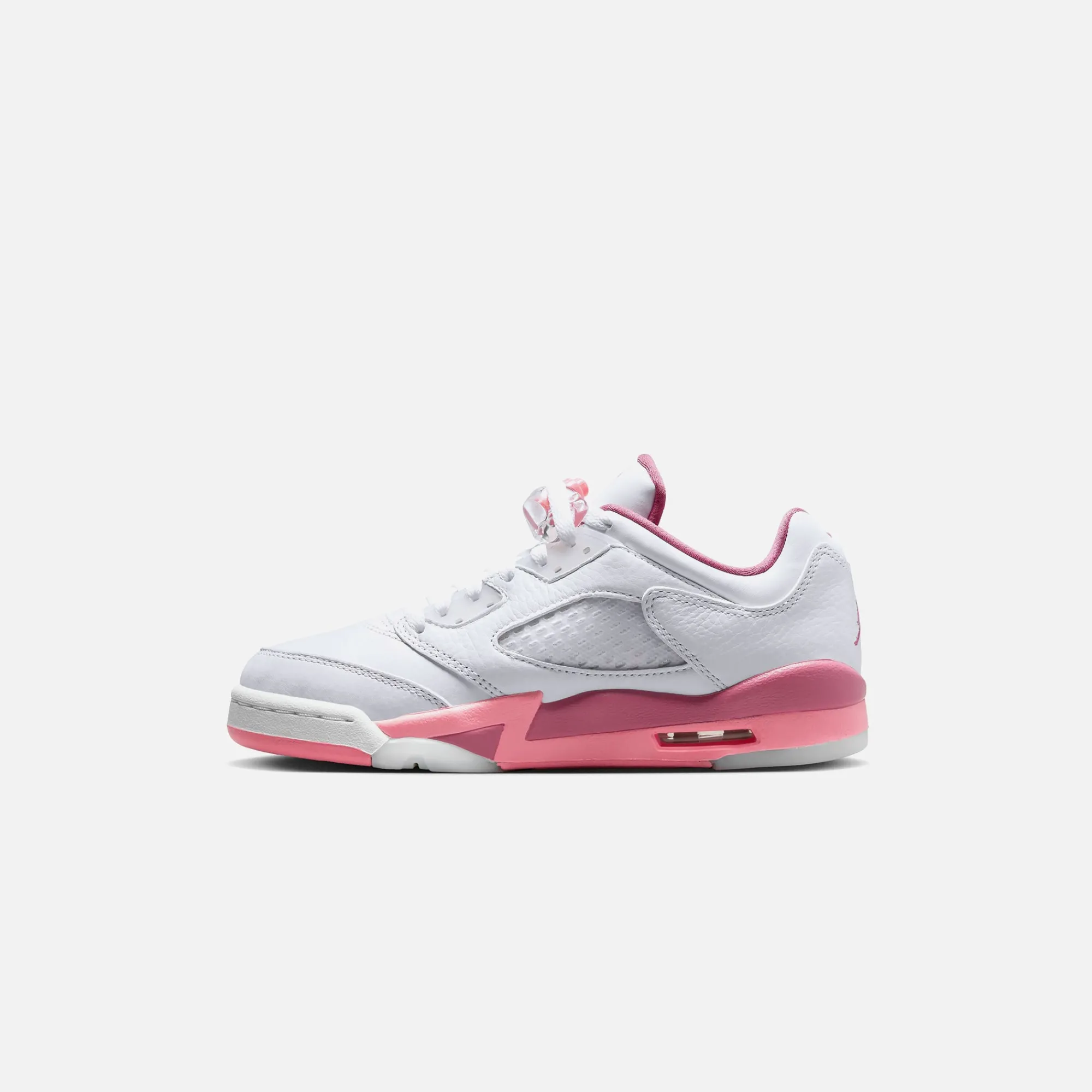 Flash Sale Jordan Nike Grade School Air5 Retro Low White / Coral Chalk / Desert Berry / Black