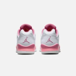 Flash Sale Jordan Nike Grade School Air5 Retro Low White / Coral Chalk / Desert Berry / Black