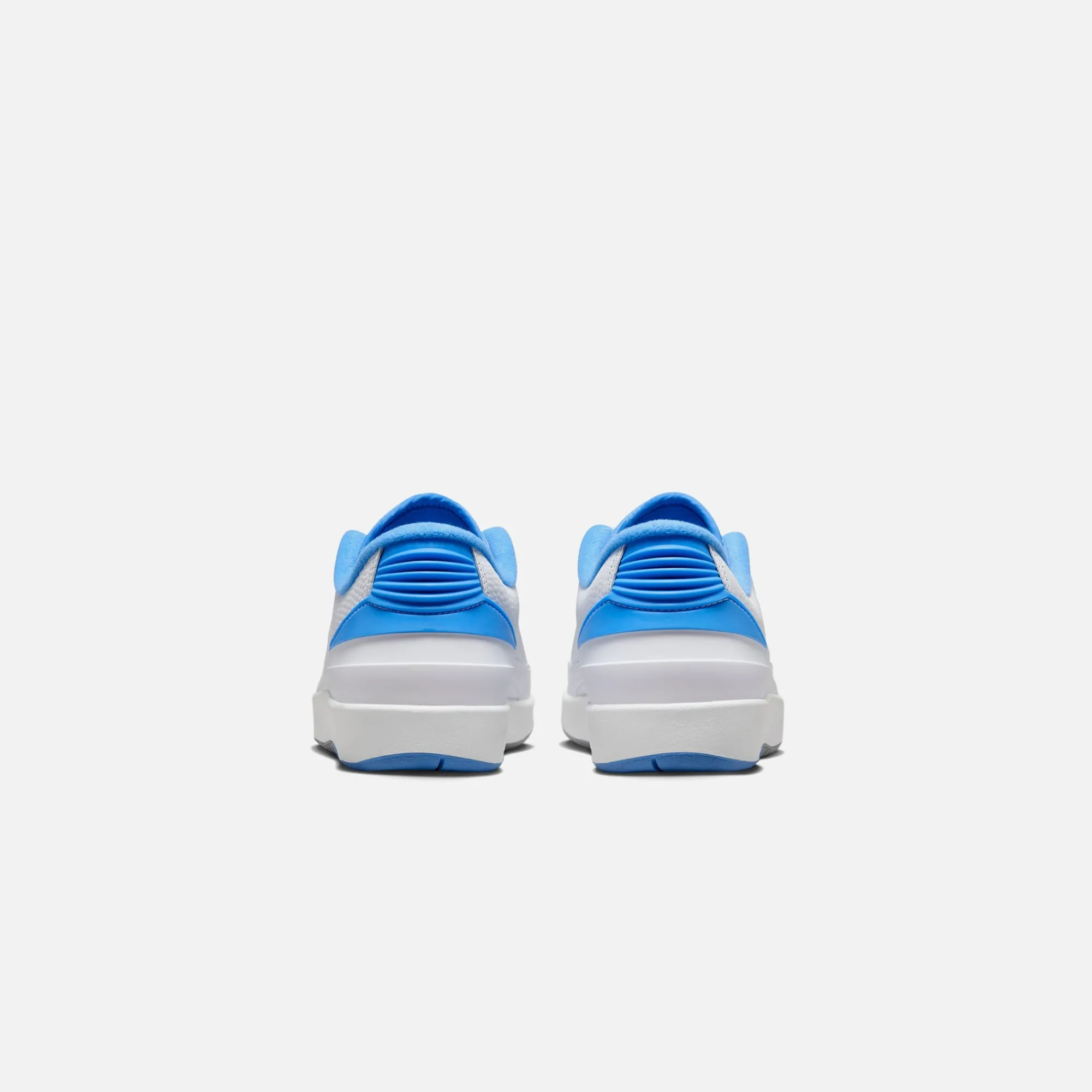 Shop Jordan Nike Grade School Air2 Retro Low White / University Blue / Cement Grey