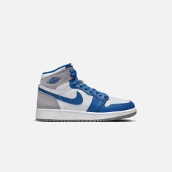 Best Sale Jordan Nike Grade School1 Retro High Og True Blue / White / Cement Grey