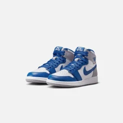 Best Sale Jordan Nike Grade School1 Retro High Og True Blue / White / Cement Grey