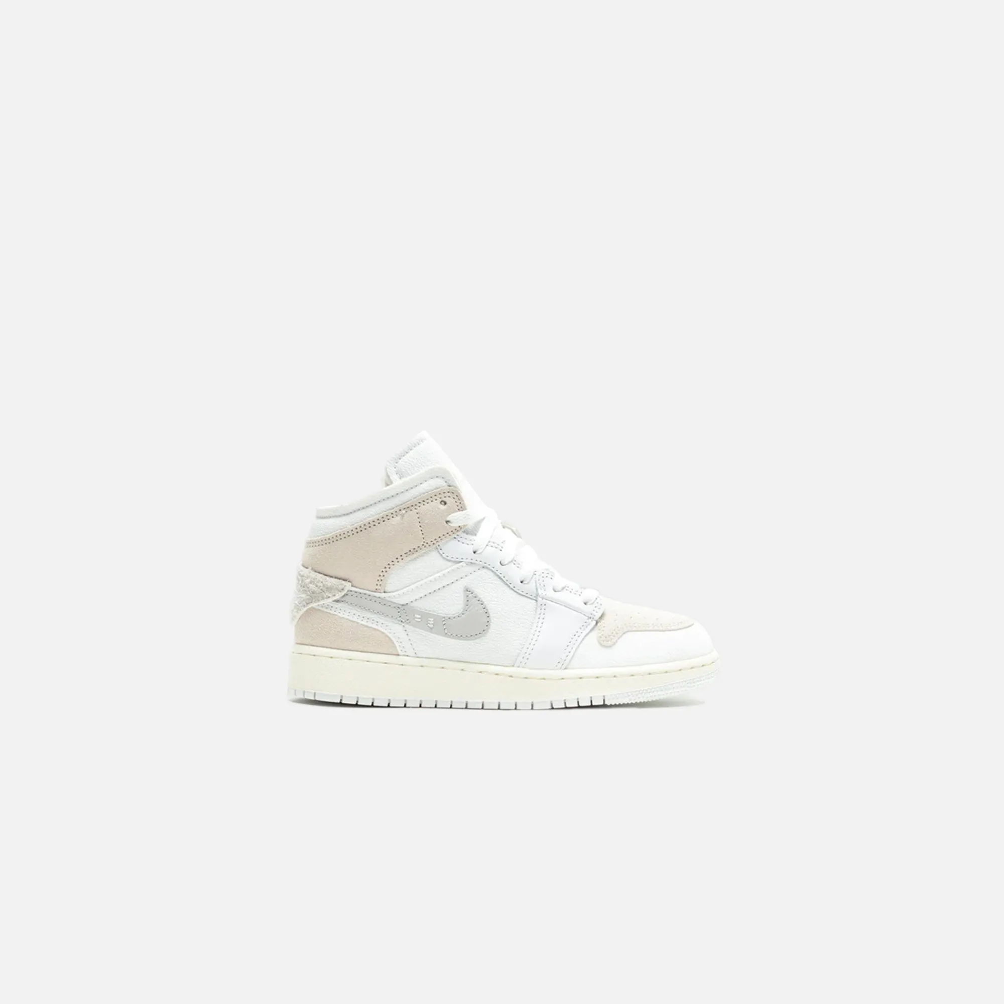 Best Jordan Nike Gs Air1 Mid Se Craft White / Light Orewood Brown / Tech Grey / Sail