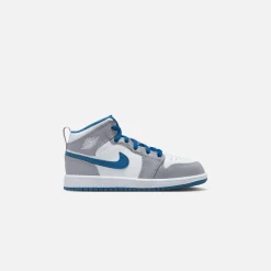 Best Sale Jordan Nike Pre-School Air1 Mid Cement Grey / White / True Blue