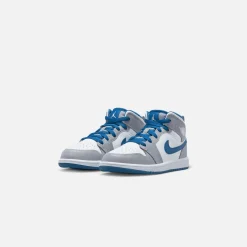 Best Sale Jordan Nike Pre-School Air1 Mid Cement Grey / White / True Blue