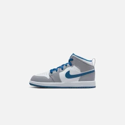 Best Sale Jordan Nike Pre-School Air1 Mid Cement Grey / White / True Blue