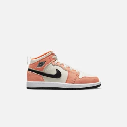 Hot Jordan Nike Pre-School Air1 Mid Se Team Orange / Black / Sail / White