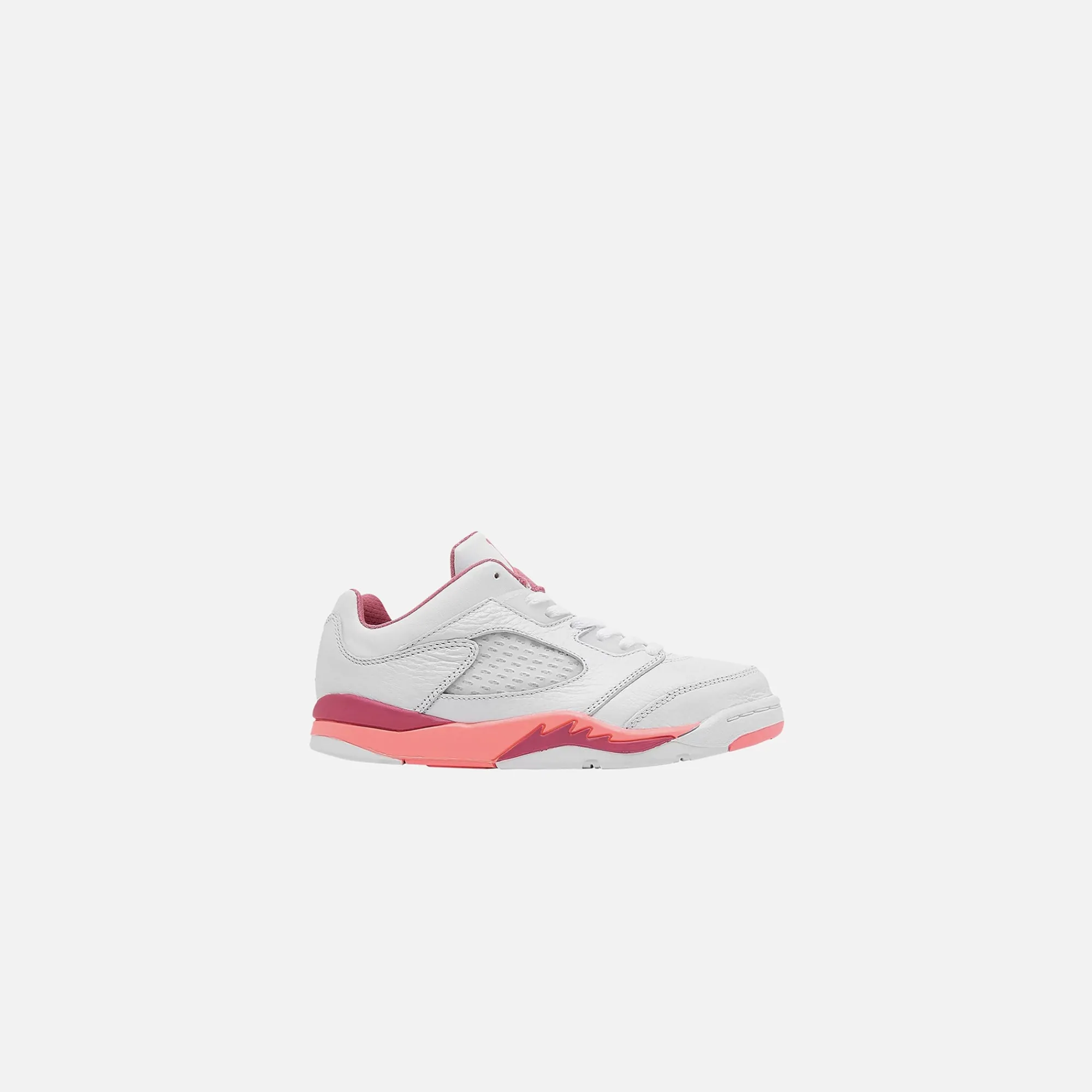 Clearance Jordan Nike Pre-School Air5 Retro Low White / Coral Chalk / Desert Berry / Black