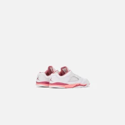 Clearance Jordan Nike Pre-School Air5 Retro Low White / Coral Chalk / Desert Berry / Black