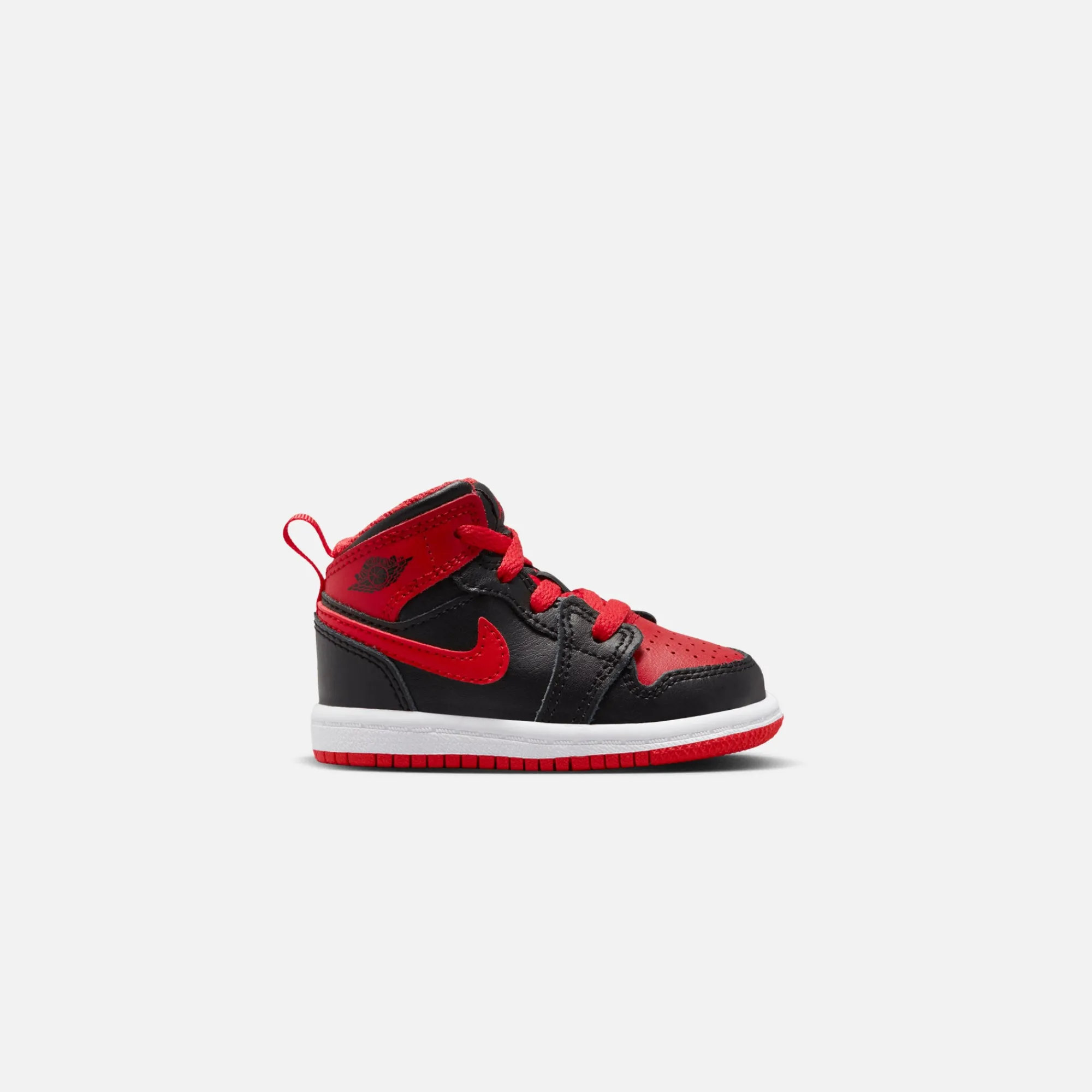 Best Jordan Nike Toddler Air1 Mid Black / Fire Red / White
