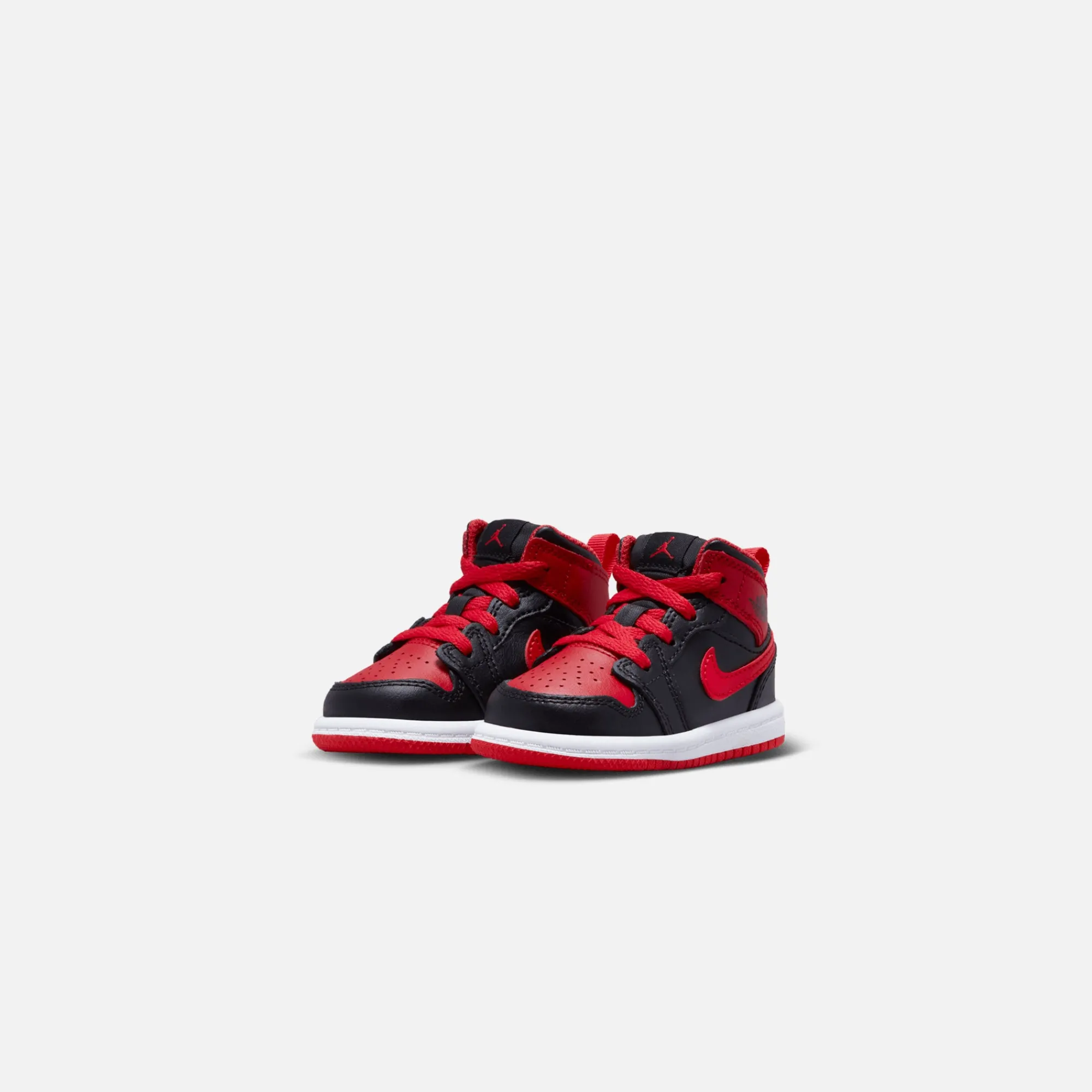 Best Jordan Nike Toddler Air1 Mid Black / Fire Red / White