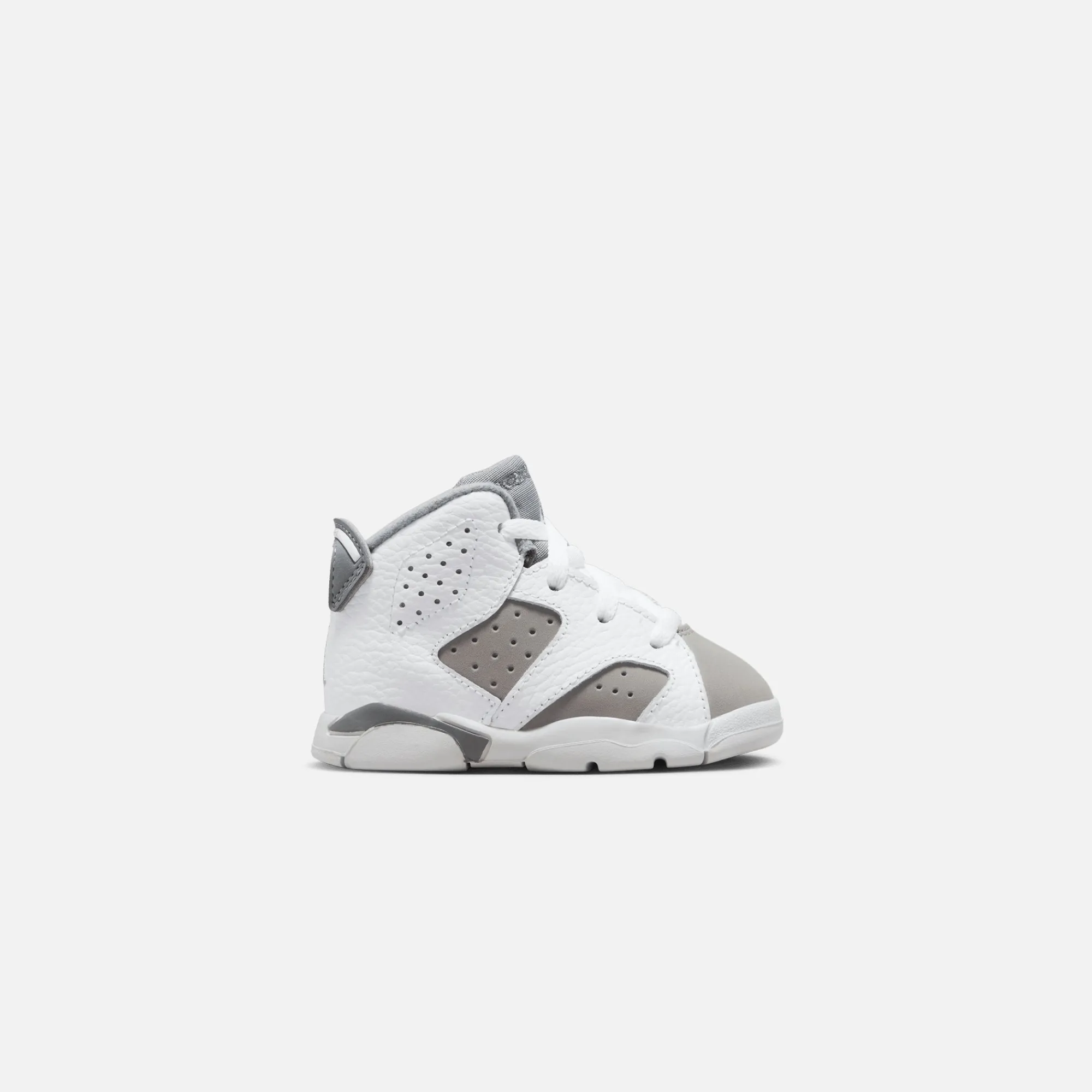 Shop Jordan Nike Toddler Air6 Retro White / Medium Grey / Cool Grey