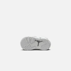 Shop Jordan Nike Toddler Air6 Retro White / Medium Grey / Cool Grey