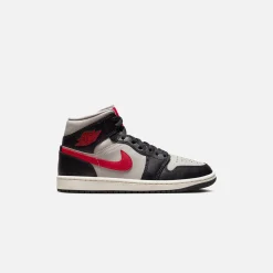 Best Jordan Nike Wmns Air1 Mid Black / Gym Red / College Grey