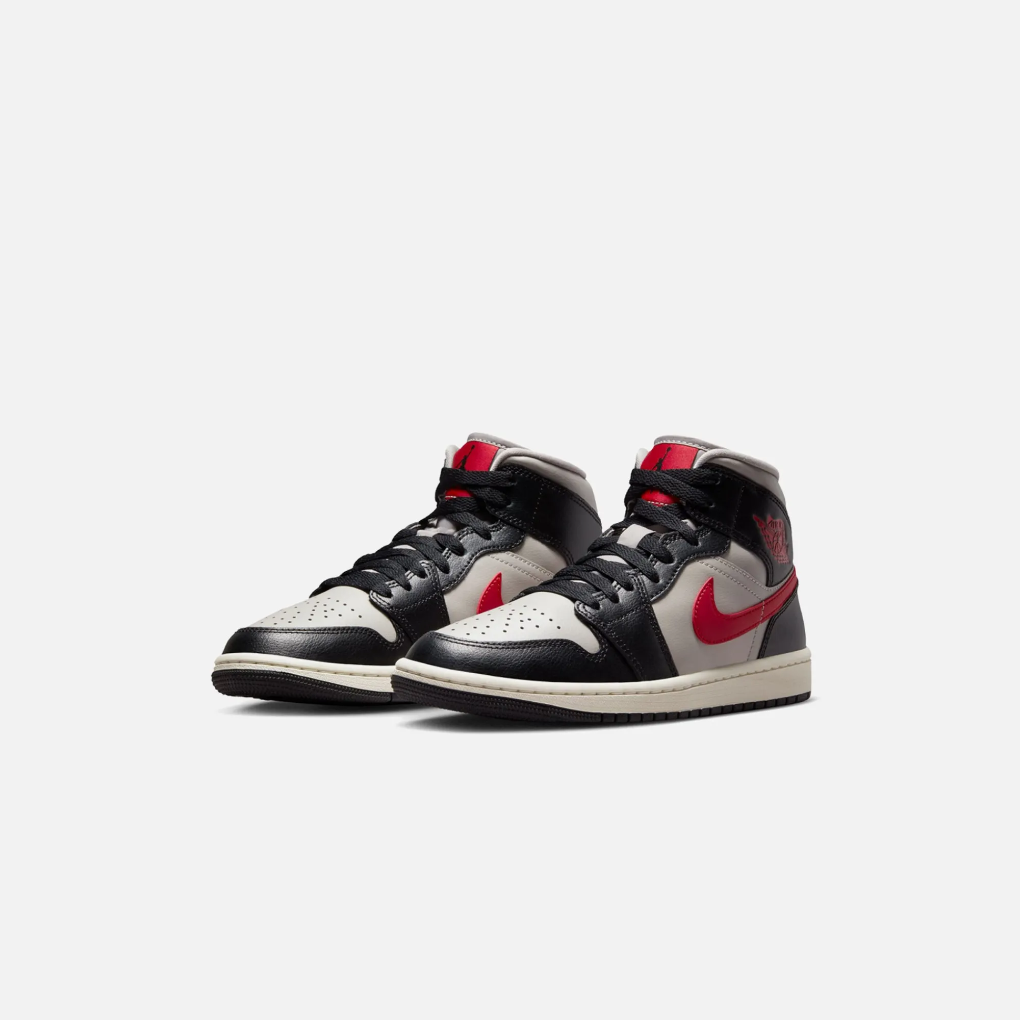 Best Jordan Nike Wmns Air1 Mid Black / Gym Red / College Grey