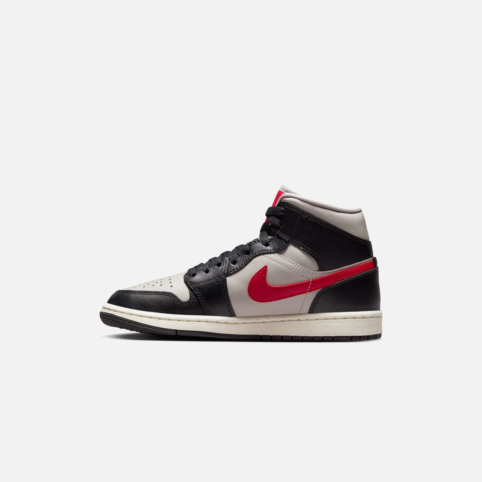 Best Jordan Nike Wmns Air1 Mid Black / Gym Red / College Grey