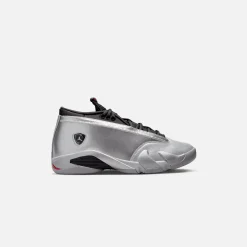 Best Sale Jordan Nike Wmns Air14 Retro Low Metallic Silver / Fire Red / Wolf Grey / Black