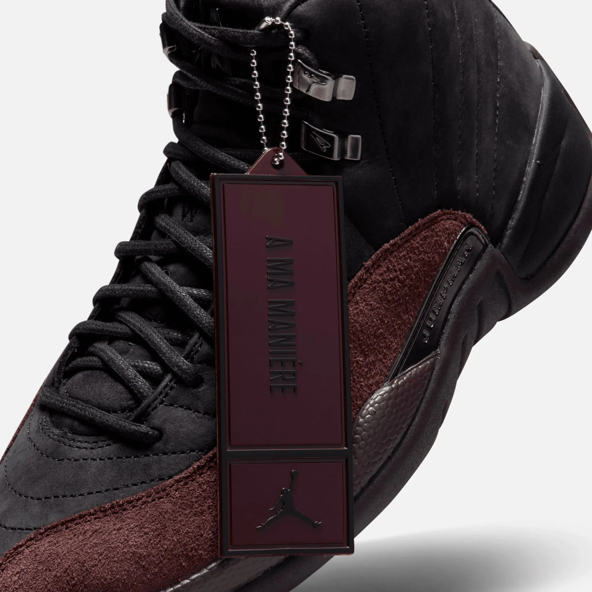 Online Jordan Nike X A Ma Maniere Wmns Air12 Retro Sp Black / Burgundy Crush
