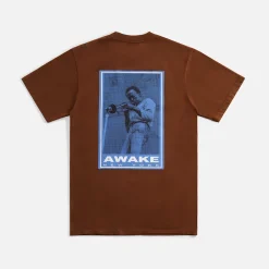 Clearance Awake Ny Miles Davis Printed Tee Brown