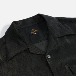 Clearance Needles One-Up Shirt Botanical Lame Jacquard Gold