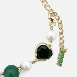 Cheap VEERT Onyx Freshwater Pearl Bracelet Green