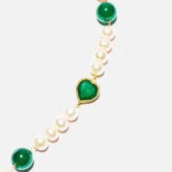Sale VEERT Onyx Freshwater Pearl Necklace Green