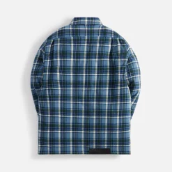 Hot Loewe Padded Check Overshirt Blue