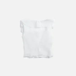 Clearance Danielle Guizio Paloma Lace Top White Eyelet