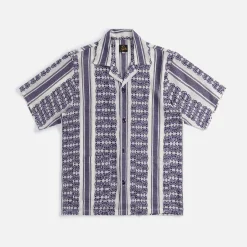 Flash Sale Needles Papillon Stripe Dobby Jacquard Cabana Shirt White