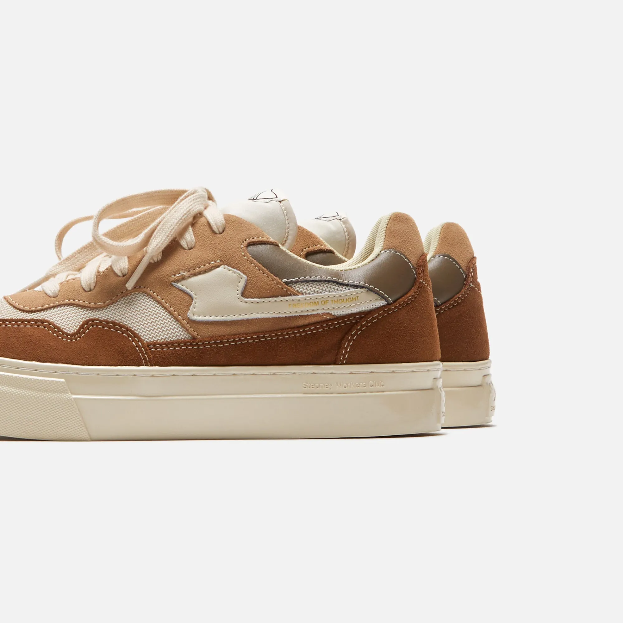 Discount Stepney Workers Club Pearl S-Strike Suede Mix Bark