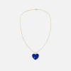 Discount Yvonne Leon Pendentif Maxi Coeur Malachite Lapis Biface Yellow Gold / Green / Blue