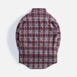 Flash Sale Visvim Pioneer Khaki Check Long Sleeve Shirt Red