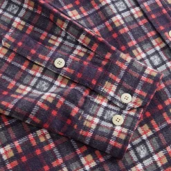 Flash Sale Visvim Pioneer Khaki Check Long Sleeve Shirt Red