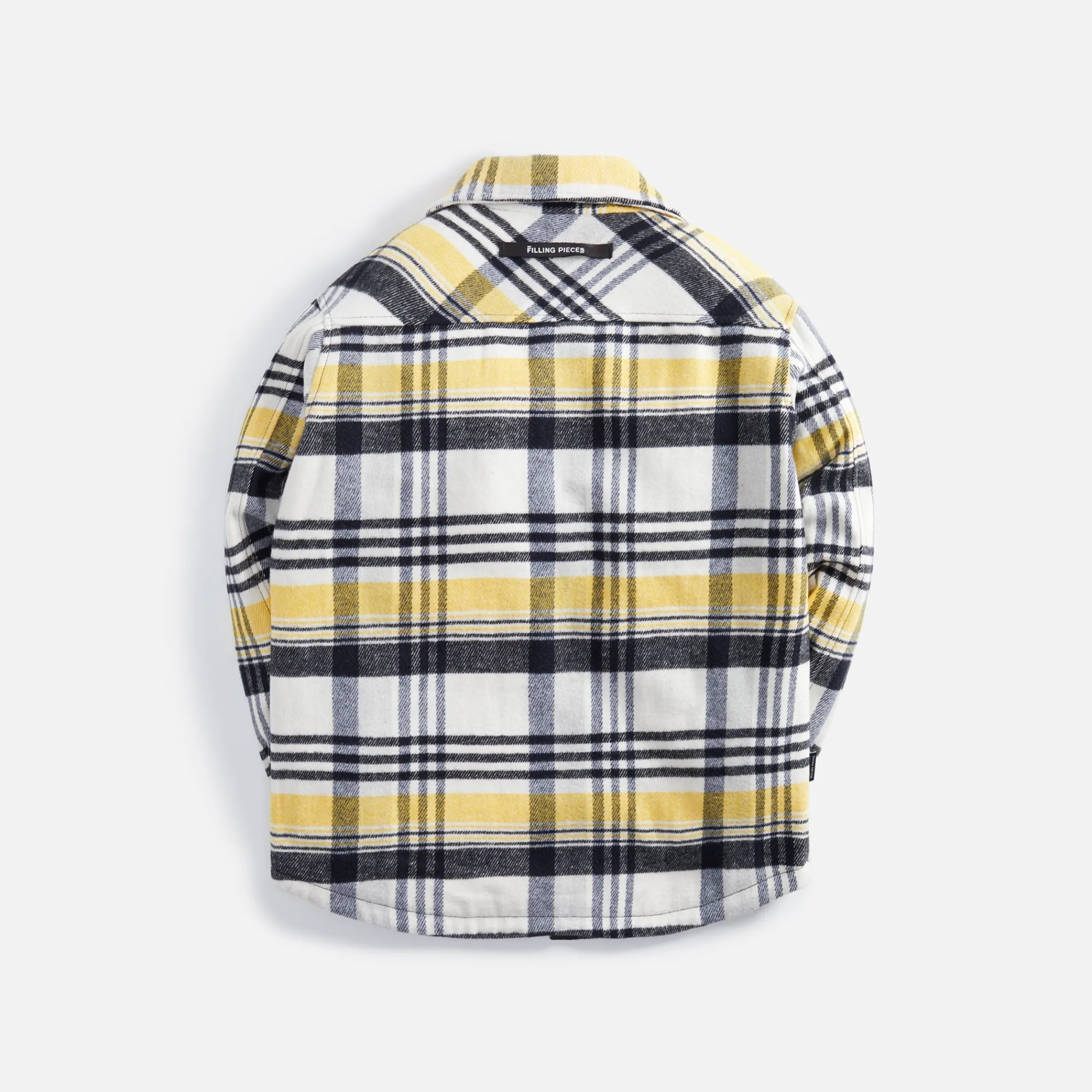 Fashion Filling Pieces Plaid Jacket Off White / Old Gold